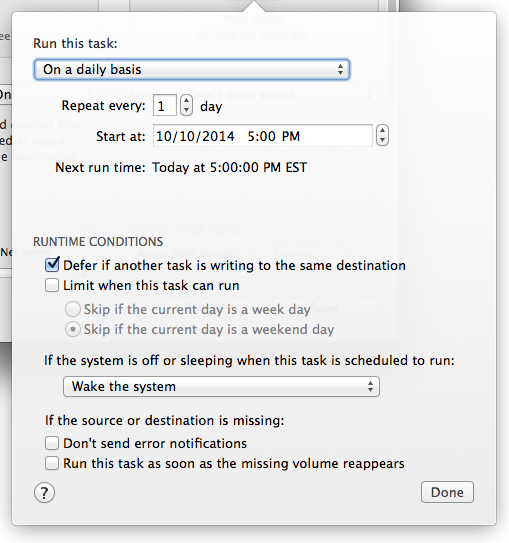 New runtime conditions offer more control over when and how scheduled tasks run